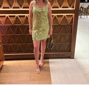 ASOS Green Sheath Mini Dress Spaghetti Strap